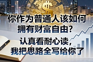 付费文章:你作为普通人该如何拥有财富自由?认真看耐心读,我把思路全写给你了