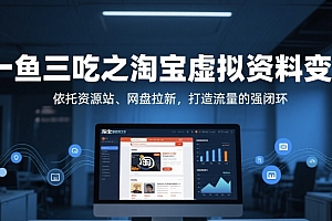 一鱼三吃之淘宝虚拟资料变现,依托资源站、网盘拉新,打造流量的强闭环