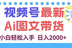 (16092期)视频号最新AI图文带货,每天几分钟,小白轻松入手,日入2000+