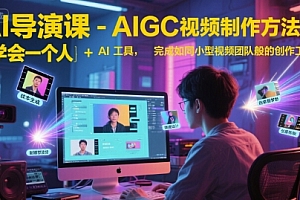 AI导演课-AIGC视频制作方法论,学会一个人+AI工具,完成如同小型视频团队般的创作工作,实现导演梦