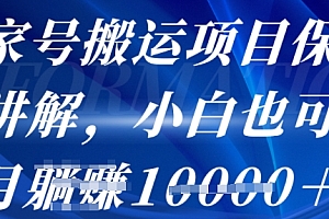 百家号搬运项目保姆级讲解,操作简单,小白也可以月入1w+