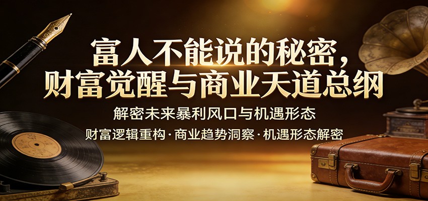 富人不能说的秘密,财富觉醒与商业天道总纲,解密未来暴利风口与机遇形态 富人不能说的秘密,财富觉醒与商业天道总纲,解密未来暴利风口与机遇形态