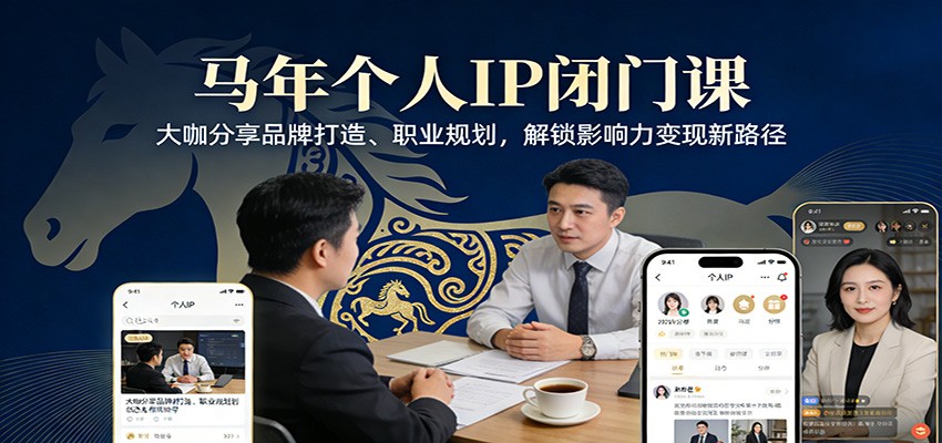 马年个人IP闭门课,大咖分享品牌打造、职业规划,解锁影响力变现新路径 马年个人IP闭门课,大咖分享品牌打造、职业规划,解锁影响力变现新路径