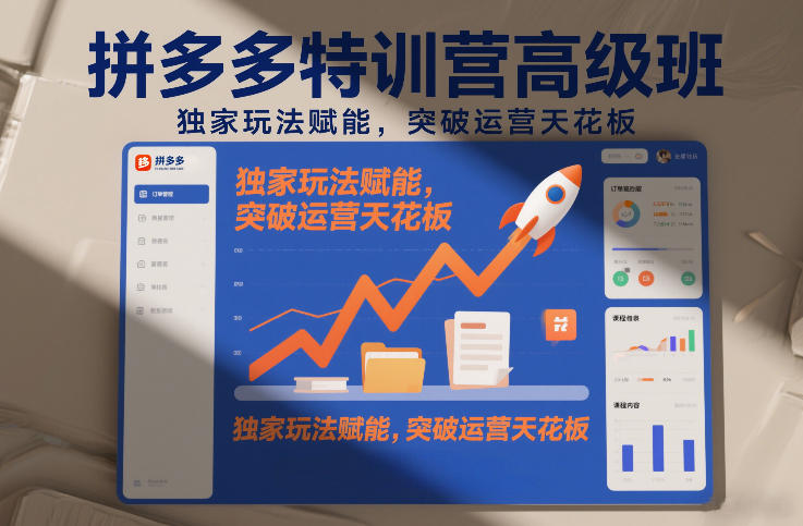 拼多多特训营高阶班,独家玩法赋能,突破运营天花板(更新26年4月4日)