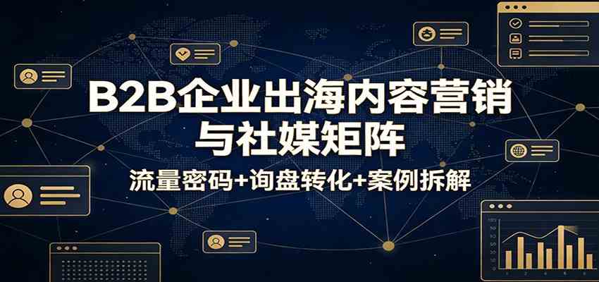 B2B企业出海内容营销与社媒矩阵:流量密码+询盘转化+案例拆解 B2B企业出海内容营销与社媒矩阵:流量密码+询盘转化+案例拆解