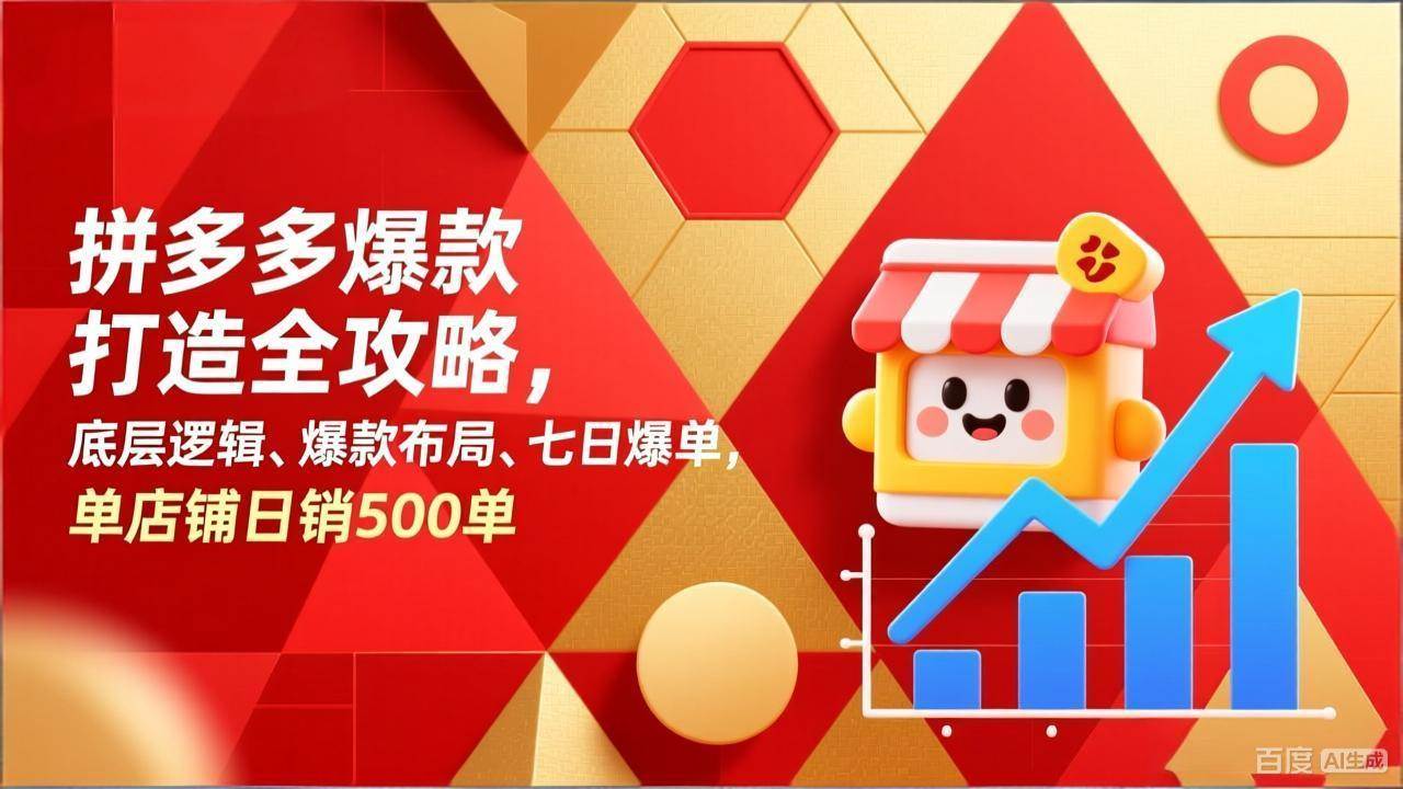(17346期)拼多多爆款打造全攻略,底层逻辑、爆款布局、七日爆单,单店铺日销500单 (17346期)拼多多爆款打造全攻略,底层逻辑、爆款布局、七日爆单,单店铺日销500单