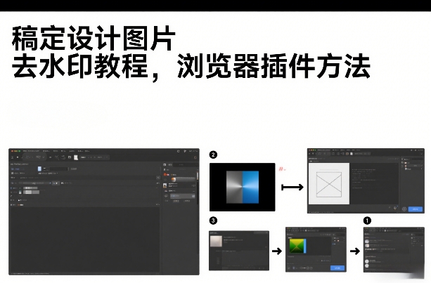 稿定设计图片去水印教程，浏览器插件方法