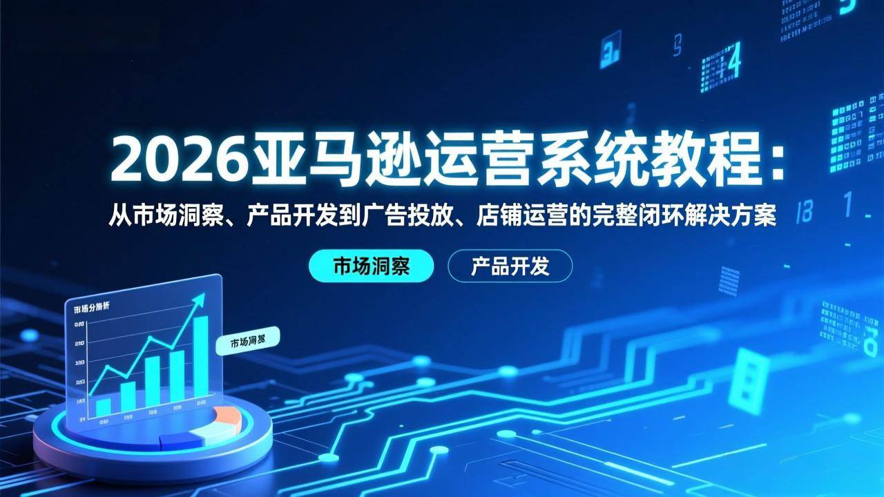(17208期)2026亚马逊运营系统教程:从市场洞察、产品开发到广告投放、店铺运营的完整闭环解决方案 (17208期)2026亚马逊运营系统教程:从市场洞察、产品开发到广告投放、店铺运营的完整闭环解决方案