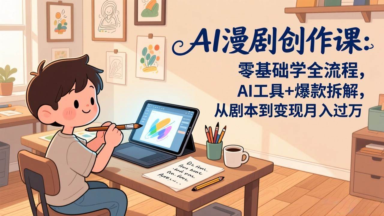 (17519期)AI漫剧创作课:零基础学全流程,AI工具+爆款拆解,从剧本到变现月入过万 (17519期)AI漫剧创作课:零基础学全流程,AI工具+爆款拆解,从剧本到变现月入过万