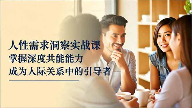 (16683期)人性需求洞察实战课,掌握深度共感能力,成为人际关系中的引导者 (16683期)人性需求洞察实战课,掌握深度共感能力,成为人际关系中的引导者
