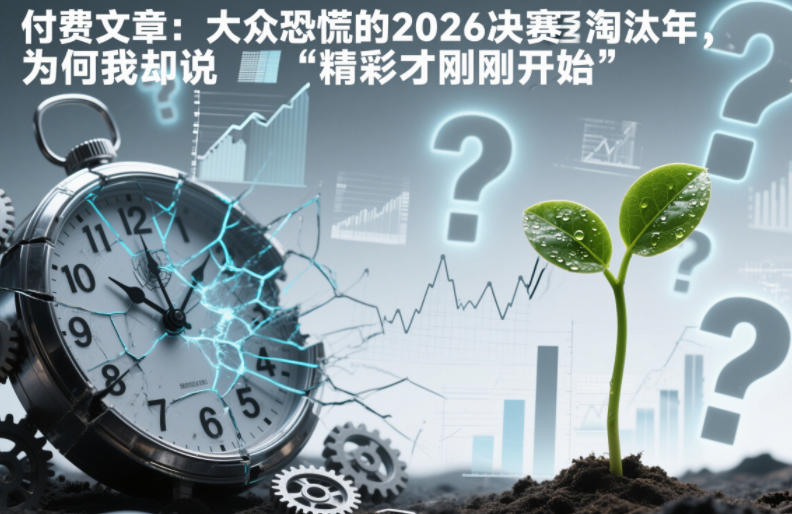 付费文章:大众恐慌的2026决赛淘汰年,为何我却说“精彩才刚刚开始”?