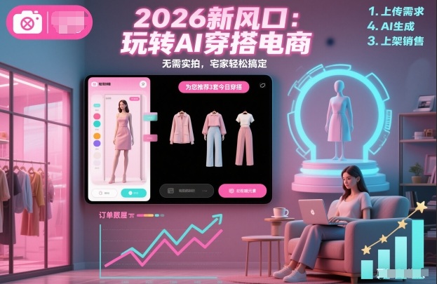 2026新风口:玩转AI穿搭电商,无需实拍,宅家轻松搞定
